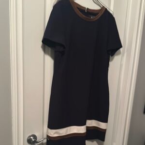 Tommy Hilfiger Blue and Brown Mini Dress